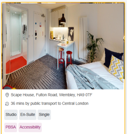Scape Wembley Wheelchair Accessible Student Accommodation in London