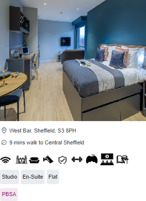 Crown House Furnished Student Accommodation in Sheffield