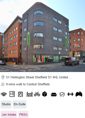 IQ Fenton House Furnished Student Accommodation in Sheffield