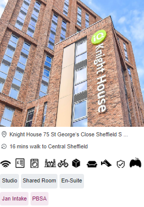 Knight House 2+ Bedroom Student Accommodation in Sheffield