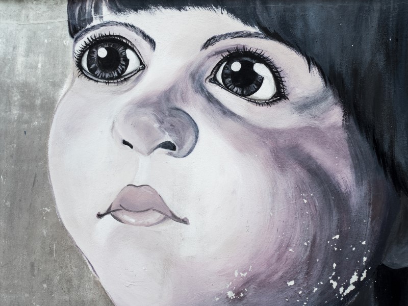 Crying Girl graffiti