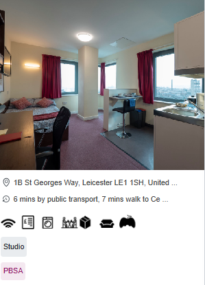 St George's Tower Furnished Student Accommodation in Leicester