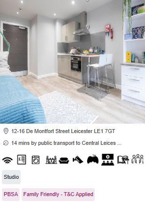 12-16 De Montfort Street Furnished Student Accommodation in Leicester
