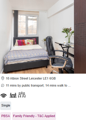 10 Albion Street Student Accommodation in Leicester City Centre