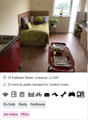 Falkland House 2+ Bedroom Student Accommodation in Liverpool