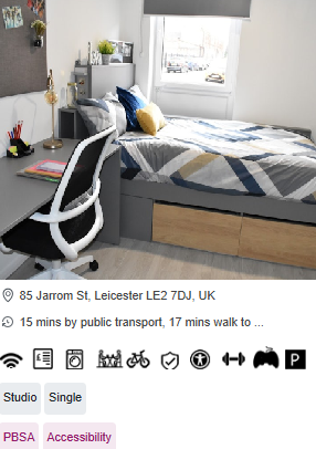 Queens Court Wheelchair Accessible Student Accommodation in Leicester