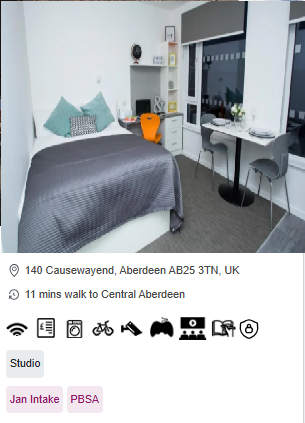 Fraser Studios Cheap and Affordable Student Accommodation in Aberdeen