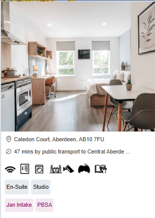 Caledon Court Short-Term Student Accommodation in Aberdeen
