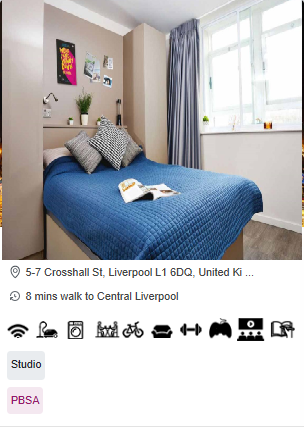 Crosshall Street Liverpool - Flexible Tenancies Student Studio Room in Liverpool
