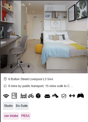 The Lantern Student Studio Room in Liverpool