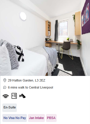 Moorfield Short-Term Student Accommodation in Liverpool
