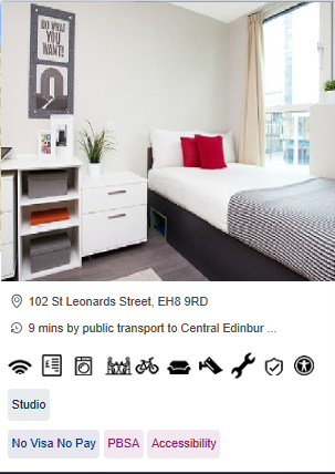 Salisbury Court Unite Wheelchair Accessible Student Accommodation in Edinburgh