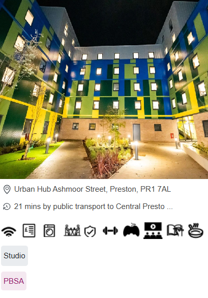 Urban Hub Short-Term Student Accommodation in Preston
