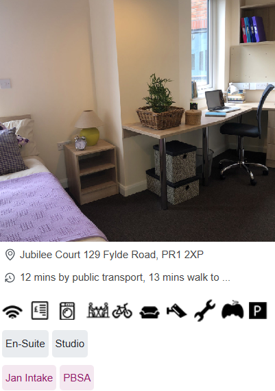 Jubilee Court Short-Term Student Accommodation in Preston