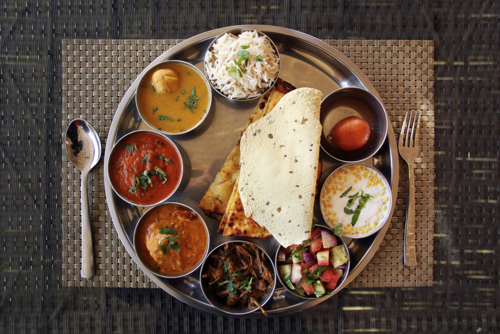 Indian thali rajasthani