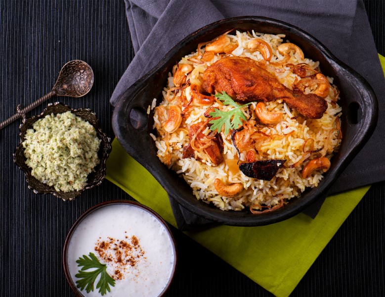 Delicious chicken biryani
