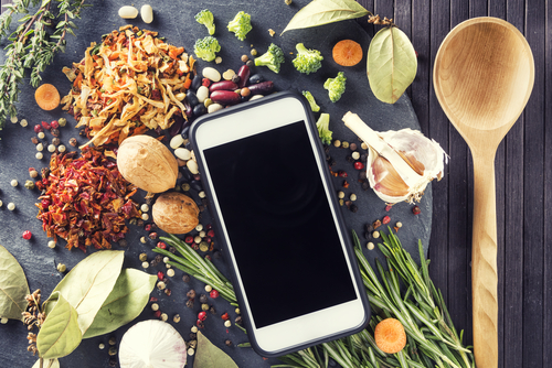 Cooking with the help of Mobile Phone