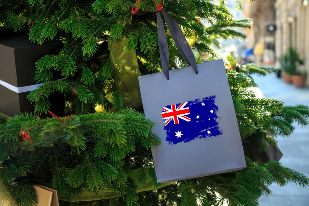 Gift on a Christmas tree