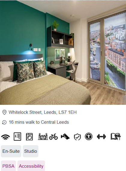 The Terry Frost Building Wheelchair Accessible Student Accommodation in Huddersfield