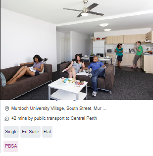 Murdoch University Village 2+ Bedroom shared housing Perth.