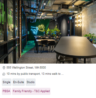 The Switch Perth Central Student Accommodation Perth CBD