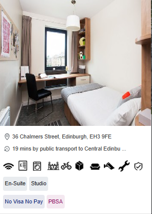 Chalmers Street Unite Furnished Student Accommodation in Edinburgh