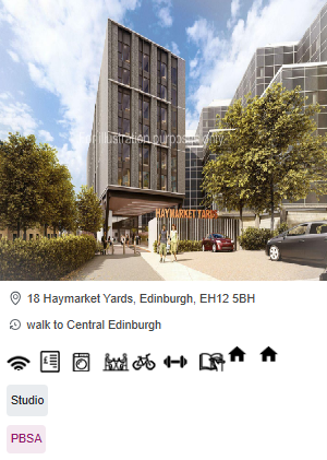 Haymarket Yards Student Accommodation in Edinburgh City Centre