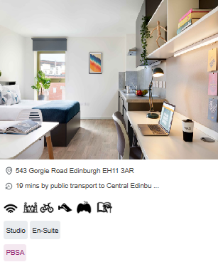 Gorgie Student Studio Room in Edinburgh