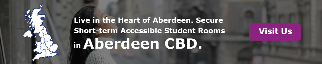 Live in the Heart of Abardeen. Secure Short-term Accessible Student Rooms in Abardeen City Centre