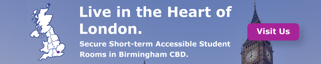 Live in the Heart of London. Secure Short-term Accessible Student Rooms in London CBD